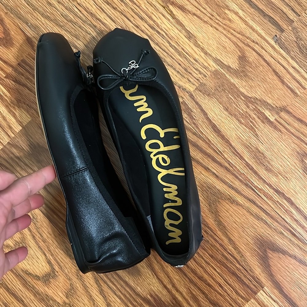 Sam Edelman Zooey Black Women's Leather Ballet Flats size 10 Used - Picture 6 of 11
